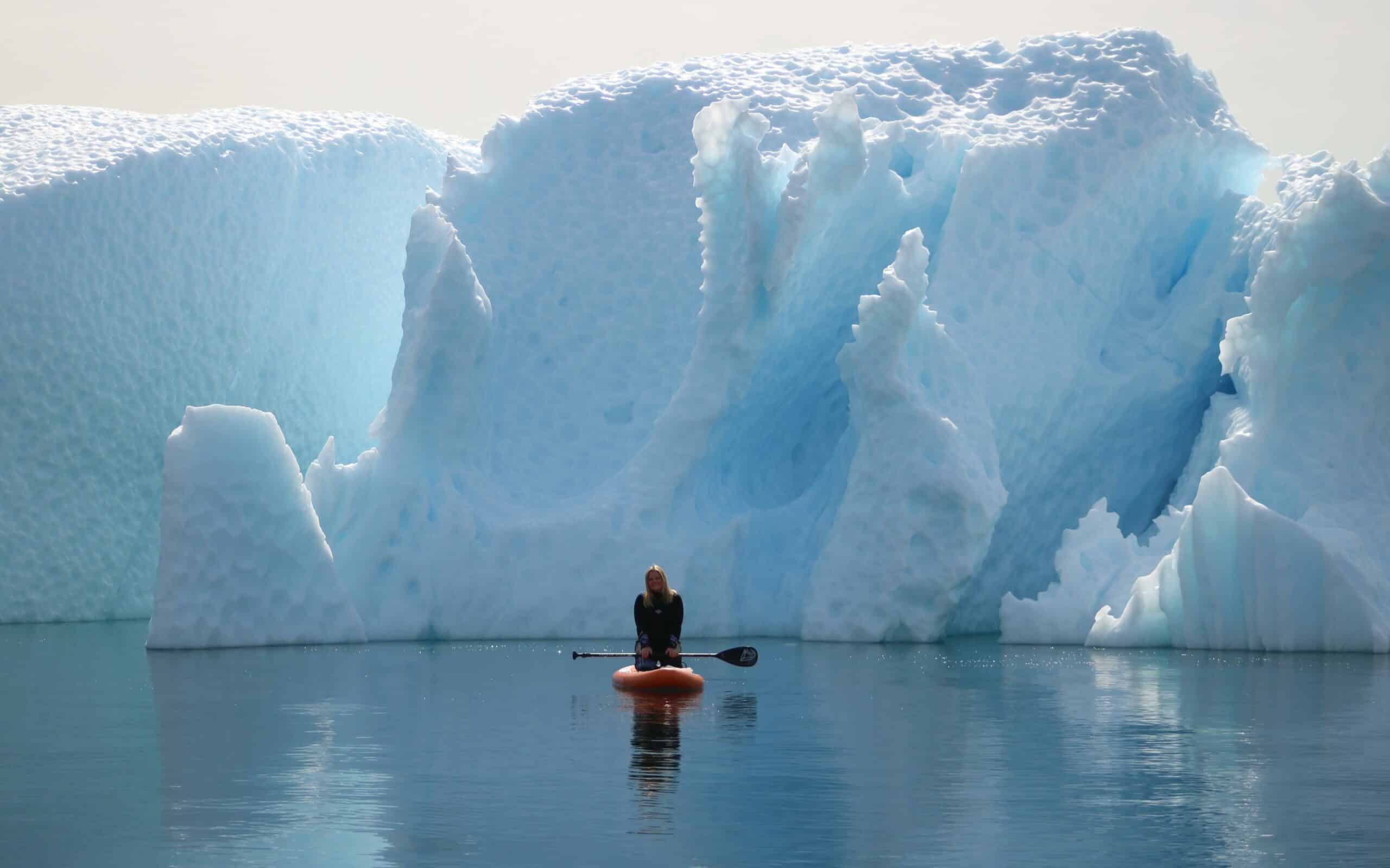 Paddleboarding in Nuuk fjordsystem is a fun water sport in Greenland