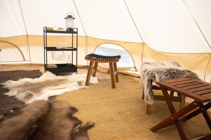 Glamping in Nuuk fjord inside tent- Guide to Greenland